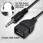 3. 5mm mle audio aux jack vers usb 2. 0 a femelle convertisseur adaptateur cable
