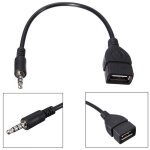 3. 5mm m�le aux audio plug � usb 2. 0 a femelle jack otg convertisseur c�ble d'adaptateur
