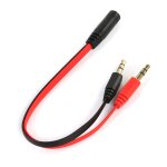 3. 5mm y - splitter ecouteurs jack 1 femelle a 2 m�le st�r�o micro adaptateur audio c�ble r�partiteur ...