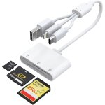 3 in 1 multi memory card reader usb c sd card reader for sd xd micro sd tf card reader adapter for iphone ...