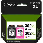 302xl cartouches d'encre remplacement pour cartouche hp 302, compatibles avec hp 302 xl noir et couleur ...