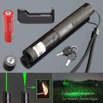 303 laser vert 10miles 532nm pointeur stylo lumire visible de faisceau + 18650 + chargeur