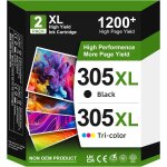 305xl ink cartridges compatible with hp 305 xl black and colour ink for hp 305, 305 xl ink for hp deskjet ...