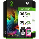 305xl remanufactured 305xl black and colour ink cartridges for hp 305 cartridges, for deskjet 2700 2710 ...