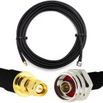30m n m�le (hex) vers sma m�le c�ble coaxial �tanche ip67 - hf400 flexible 50 ohm c�ble d'extension (�quivalen ...