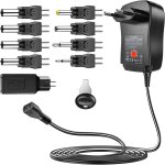30w adaptateur universel polarit inverse bloc d'alimentation transformateur avec 9 embouts slectionnables, ...