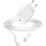 30w usb c chargeur pour iphone pour apple 14 / 14 plus / 14 pro / 14 pro max / 13 / 12 type c pd 3. 0 ...