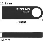 32gb mini usb flash drive usb 2. 0 portable metal waterproof memory stick for pc, tablet, etc (grey)