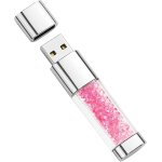 32gb pink crystal cute memory stick usb 2. 0 flash drive for external data storage