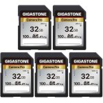 32gb sdhc memory card, pro series camera, pack of 5 cards, up to 100mb / s speed, compatible with canon ...