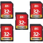 32go sdhc carte mmoire, lot de 5 cartes, prime srie, vitesse jusqu' 80 mo / s. pour photos, vidos, ...