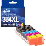 364 lot de 10 cartouches xl a puce compatibles avec hp 364 pour imprimante deskjet 3070a eaio, s�rie ...