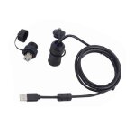 3m 4 adaptateur de montage sur panneau, prise femelle usb 2. 0 m20, connecteur tanche ip68, rallonge ...