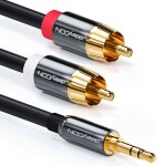 3m c�ble jack cinch 3, 5mm jack vers cinch rca st�r�o c�ble audio 1x prise jack sur 2x fiche rca cinch ...