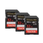 3pcs sandisk extreme pro 32go carte mmoire sdhc 100mo / s 90mo / s uhs - i v30 version 2022
