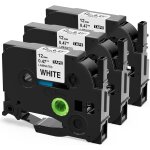 3x aze - 231 tze - 231 12mm compatible pour brother p - touch pt - h110 h200 h100lb h107b h105 e110vp ...