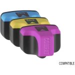 3x haute capacit� cartouches d'encre compatibles - cyan / yellow / magenta pour hp / photosmart / psc ...
