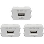 3x panneau de chargement pour t�l�phone portable module d'alimentation usb prise 220 v transformateur ...