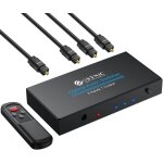 3x1 convertisseur audio toslink spdif fibre optique avec tlcommande ir support lpcm2. 0 dts dolby - ...
