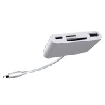 4 en 1 interface apple pour adaptateur de lecteur de carte usb camera fente de memoire micro sd pour ...