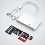 4 en 1 lecteur de carte pour sd / tf / ms / xd, adaptateur memory stick pro duo pour iphone / ipad / ...