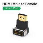 4 adaptateur de c�ble hdmi 2. 1 8k, connecteur m�le vers femelle � angle droit r�sistant � 90 degr�s, ...