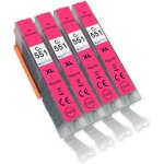 4 cartouches d'encre magenta pour remplacer cli - 551m compatible / non - oem pour pixma imprimantes