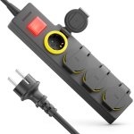 4 compartiments extérieur multiprise avec câble de 1, 4m pour usage extérieur 4x prises de contact de ... 4 compartiments extérieur multiprise avec câble de 1, 4m pour usage extérieur 4x prises de contact de ...
