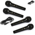 4 microphones chant karaoke conf�rence, musique dynamique unidirectionnel noir / c�ble xlr - xlr 3m