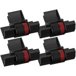 4 pack ruban rouleau d'encre ink roller abs rouleau encreur pour ir - 40t cash casio fr2650a / 2650tb ...