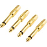 4 pices adaptateur jack 6, 35mm vers rca, connecteur 6. 35mm mono ts, convertisseur prise instrument ...