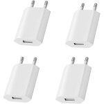 4 pices chargeur rapide usb adaptateur de prise universel 5v / 1a, embout chargeur adaptateur universel, ...