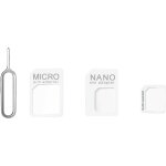 4 pices 4 in1 adaptateur carte sim, adaptateur sim avec aiguille de carte de tlphone portable, porte ...