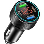 4 ports allume cigare usb c, 66w qc3. 0 chargeuraallume cigare & pd 30w chargeur voiture avec voltmtre ...