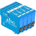 4 x cyan pour epson t1282 cartouches d'encre compatible pour epson stylus sx125 sx235w sx130 s22 sx445w ...