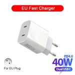 40w double usb c pd chargeur charge rapide usb - c type c adaptateur de chargeur de t�l�phone rapide ...