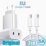 40w double usb c pd chargeur charge rapide usb - c type c adaptateur de chargeur de t�l�phone rapide ...