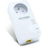 495466 prise cpl netsocket 600 mb / s avec 1 port fast ethernet 100 mb / s et prise gigogne[z186]