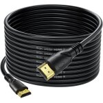 4k cble hdmi 12m(hdmi 2. 0, 18gbps) ultra rapide plaqu connecteur, retour audio ethernet, vido 4k@60hz ...