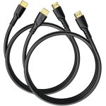 4k c�ble hdmi 2m lot de 2(hdmi 2. 0, 18gbps) ultra rapide plaqu� connecteur, retour audio ethernet, vid�o ...