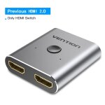 4k hdmi 2. 0 grey vention - commutateur hdmi 4k 60hz bidirectionnel 2. 0, adaptateur 1x2 / 2x1 pour ps4 ...