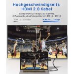 4k hdmi cable 4m [4k@60hz, 2. 0, 18gbps] flat high speed 5m nylon braided - compatible 3d hdr uhd 2160p ...