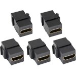 4k hdmi keystone connecteur, plaqu� or hdmi femelle vers femelle keystone insert jack 3d 4k 60hz adaptateur ...
