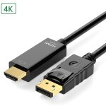 4k x 2k - 1. 8m - cble dp vers hdmi mle vers mle, port d'affichage displayport vers hdmi, adaptateur ...