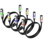 4pack c�ble dmx 3 broches 1. 2m cables xlr male femelle, lot xlr cable dmx 1m xlr en y connecteur xlr ...