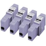 4x - black pour canon / pixma / smartbase / imageclass / photo / multipass / bubble / jet / fax d i255 ...