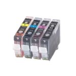 4x cartouches d'encre compatibles - avec puce - cyan / yellow / magenta / black pour canon / pixma ip4300 ...