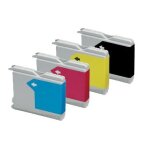 4x haute capacité cartouches d'encre compatibles - cyan / magenta / yellow / black pour brother / fax ... 4x haute capacité cartouches d'encre compatibles - cyan / magenta / yellow / black pour brother / fax ...