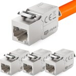 4x module keystone rj45 cat 6a prise rseau 10gbit / s stp blind awg 22 - 24 connexion lsa sans outil ...