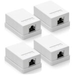 4x prise réseau cat 6a 1x prise rj45 ftp blindé montage mural ethernet 10 gbit lan câble de brassage ... 4x prise réseau cat 6a 1x prise rj45 ftp blindé montage mural ethernet 10 gbit lan câble de brassage ...
